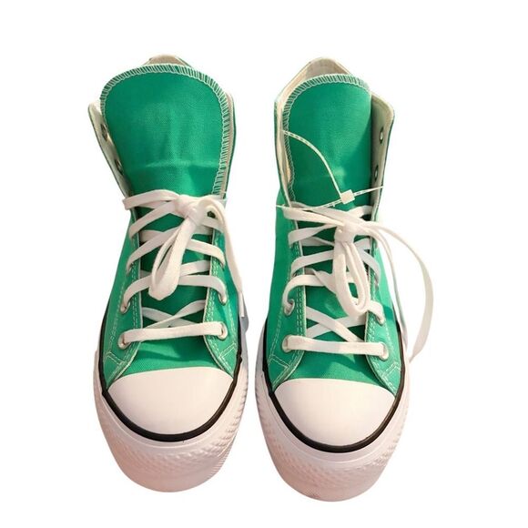 Chuck Taylor All Star Lift High Top Platform By You NEW Women's 9 Green - Picture 3 of 10